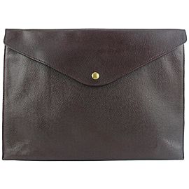 Louis Vuitton Bordeaux Taiga Leather Porte Documents Envelope Clutch 205lvs55