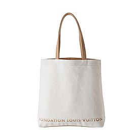 Louis Vuitton Rare Fondation 213086 White X Beige Tote