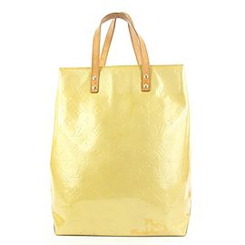 Louis Vuitton Yellow-Beige Monogram Vernis Reade MM Tote Bag 37lvs115