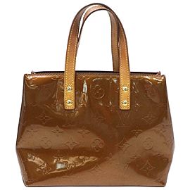 Louis Vuitton Reade Copper Pm 871758 Brown Monogram Vernis Leather Tote