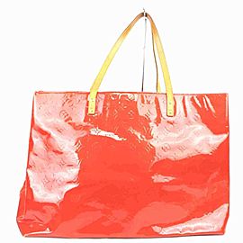 Louis Vuitton Large Red Monogram Vernis Reade GM Tote 861281