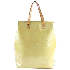 Louis Vuitton Reade Mm 19lr0323 Yellow Monogram Vernis Leather Tote