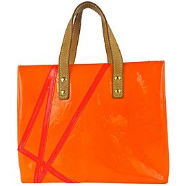 Louis Vuitton Rare Limited Robert Wilson Fluo Orange Monogram Vernis Reade PM 10L19