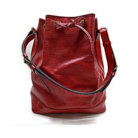 Louis Vuitton Red Epi Leather Noe GM Drawstring Bucket hobo Bag 863261