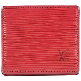 Louis Vuitton Red Epi Leather Collapsible Boite Coin Box 402lvs527