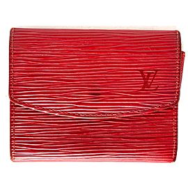 Louis Vuitton Red Epi Change Pouch Coin Purse 25lv613