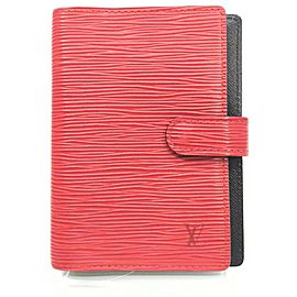 Louis Vuitton Red Epi Leather Small Ring Agenda PM 862077