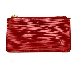 Louis Vuitton Red Epi Leather Porte Cles Key Pouch Keychain 863346