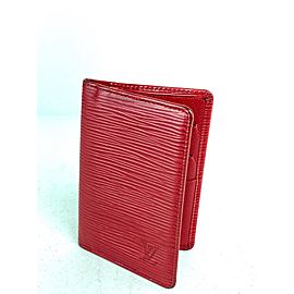 Louis Vuitton Red Epi Card Case Wallet Holder 23lv618