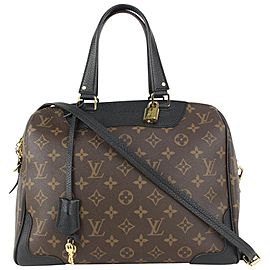 Louis Vuitton Monogram Noir Retiro NM 2way Bowler Bag 193lv83