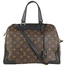 Louis Vuitton Black Monogram Noir Retiro 2way Bowler Bandouliere Speedy 9LV1025