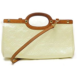 Louis Vuitton Roxbury Drive 872004 Ivory Perle 2way Cream Monogram Vernis Leather Shoulder Bag