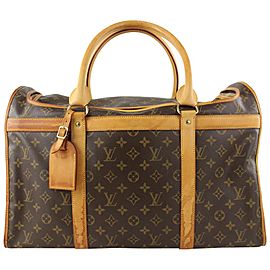 Louis Vuitton Monogram Sac Chien 50 Dog Carrier Pet Bag 8lvs720