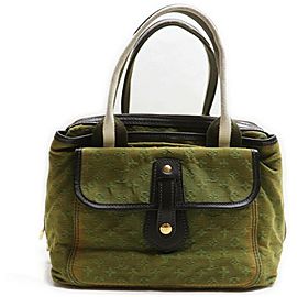 Louis Vuitton Khaki Olive Monogram Mini Lin Sac Mary Kate Tote Bag 86298