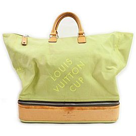 Louis Vuitton Lime Green Geant LV Cup Southern Cross Sac Sport Travel Bag 861719