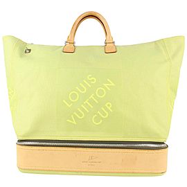 Louis Vuitton Lime Green Damier Geant Southern Cross Sac Sport Tote Bag 913lv10