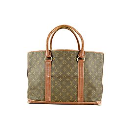 Louis Vuitton Monogram Sac Weekend PM Large Zip Tote Bag 784lvs41