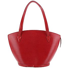 Louis Vuitton Red Epi Saint Jacques Tote GM Zip Shoulder Bag 173lv0