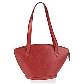 Louis Vuitton Saint Jacques Zipper 2la422 Red Epi Leather Tote