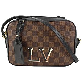 Louis Vuitton Damier Ebene Santa Monica Crossbody Camera Bag 915lv75