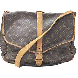 Louis Vuitton Louis Vuitton Shoulder Bag Saumur 35 Browns Monogram 861277