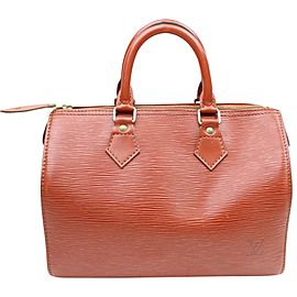 Louis Vuitton Speedy 25 869648 Brown Leather Satchel