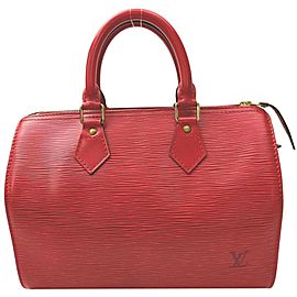 Louis Vuitton Red Epi Leather Speedy 25 Boston PM 861570