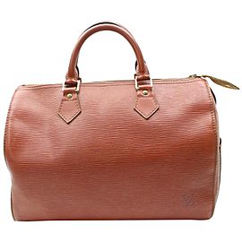 Louis Vuitton Speedy 30 869149 Brown Leather Satchel