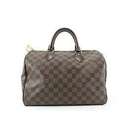 Louis Vuitton Damier Ebene Speedy 30 Boston Bag 721lvs323