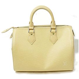 Louis Vuitton Speedy 872023 Vanilla 25 Cream Epi Leather Satchel