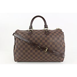 Louis Vuitton Damier Ebene Speedy Bandouliere 35 with Strap 112lv21