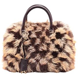 Louis Vuitton Fox Fur Damier Clair-Obscur Speedy 862403