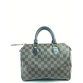 Louis Vuitton Speedy Damier Ebene 30 7la523a Brown Coated Satchel