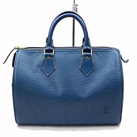 Louis Vuitton Speedy Epi Toledo 25 868432 Blue Leather Satchel