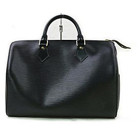 Louis Vuitton Black Epi Leather Noir Speedy 30 Boston Bag 862974