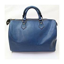 Louis Vuitton Blue Epi Leather Speedy 30 Bag 863213