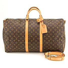 Louis Vuitton Monogram Keepall Bandouliere 55 Duffle 861243