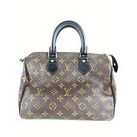 Louis Vuitton Macassar Monogram Speedy 25 Black 14L1016