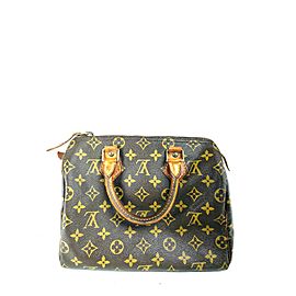 Louis Vuitton Speedy Monogram 25 Boston 18lva619 Brown Coated Canvas Satchel