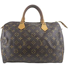 Louis Vuitton Speedy Monogram 30 2lk1127 Brown Coated Canvas Satchel