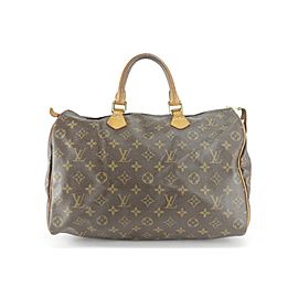 Louis Vuitton Speedy Monogram 35 13lk1210 Brown Coated Canvas Satchel