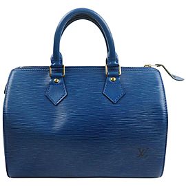 Louis Vuitton Blue Epi Toledo Speedy 25 Boston 863084