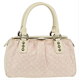 Louis Vuitton Speedy Trapeze Boston 234539 Pink Monogram Mini Lin Canvas Satchel