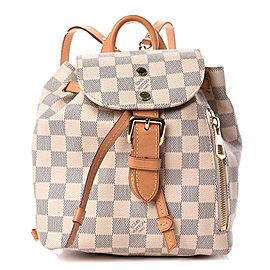 Louis Vuitton Damier Azur Sperone BB Mini Backpack Bookbag 860309