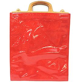 Louis Vuitton Red Monogram Vernis Stanton Tote Bag 863117