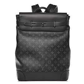 Louis Vuitton Rare Limited Black Monogram Eclipse Steamer Backpack 860897