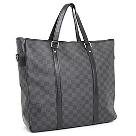 Louis Vuitton Tadao 231675 Black Damier Graphite Canvas Tote