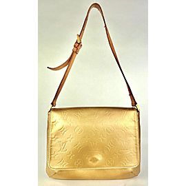 Louis Vuitton Matte Gold Monogram Vernis Thompson Street Shoulder Bag 4L1110