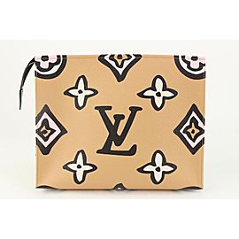 Louis Vuitton Caramel Monogram Wild at Heart Toiletry Pouch 26 Cosmetic Bag 1118lv33