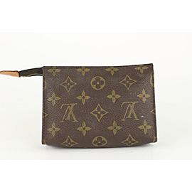 Louis Vuitton Monogram Toiletry Pouch 15 Cosmetic Case Poche Toilette 1025lv9